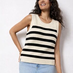 Evereve John + Jenn Striped Knit Tank Sweater Vest